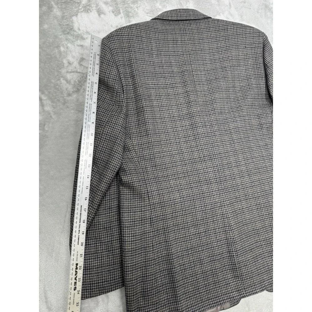 Vintage Ralph Lauren Wool‎ Blazer Jacket Mens 43R Houndstooth Plaid Sport Coat